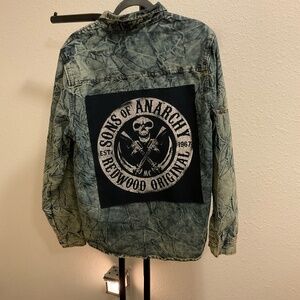 Recycled  "Sons of Anarchy Redwood Original" Denim Long Sleeve, Sz Med